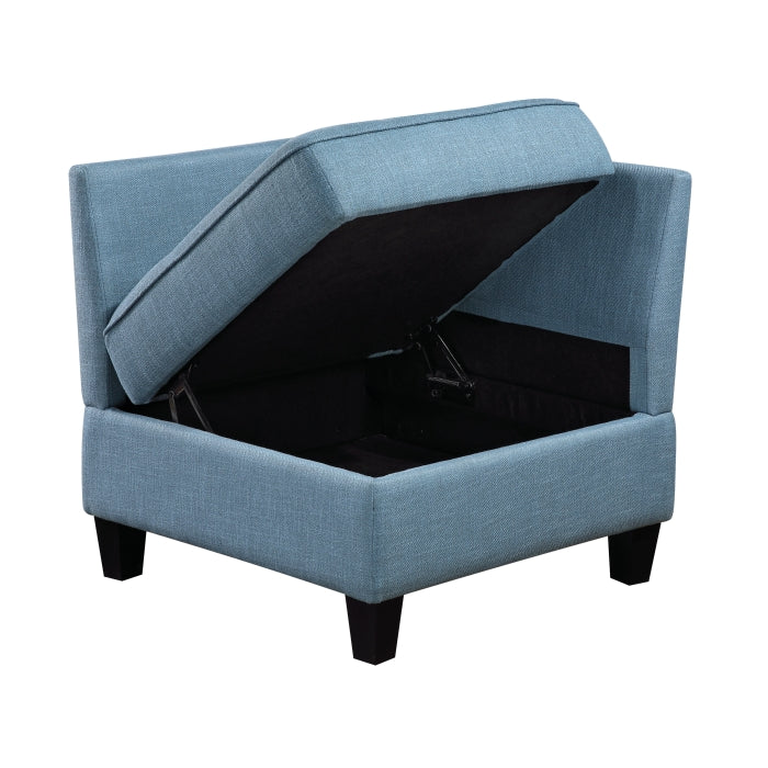 9557BUE-CR Corner Seat with Storage - 9557BUE-CR