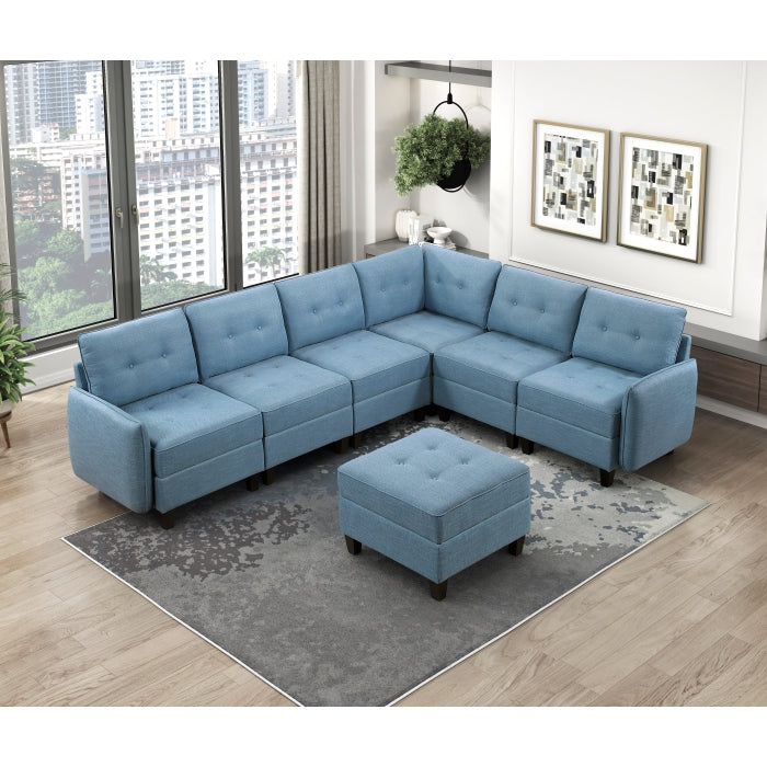 9557BUE-CR Corner Seat with Storage - 9557BUE-CR