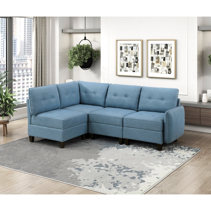 9557BUE-CR Corner Seat with Storage - 9557BUE-CR