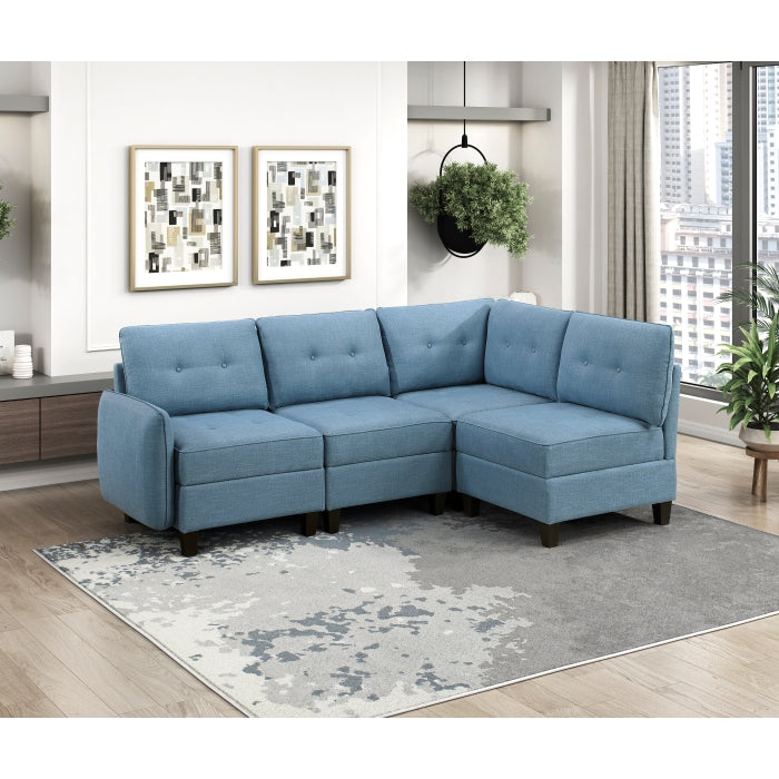 9557BUE-CR Corner Seat with Storage - 9557BUE-CR