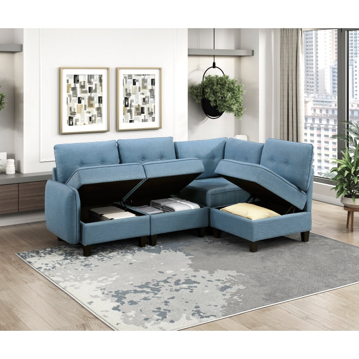 9557BUE-CR Corner Seat with Storage - 9557BUE-CR