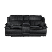 9577BK*2 2pc Set: Sofa, Love - 9577BK*2