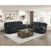 9577BK-2 Double Reclining Love Seat with Center Console - 9577BK-2