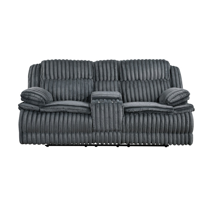 9577DG-2 Double Reclining Love Seat with Center Console - 9577DG-2