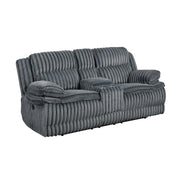 9577DG-2 Double Reclining Love Seat with Center Console - 9577DG-2