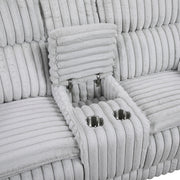 9577GY-2 Double Reclining Love Seat with Center Console - 9577GY-2