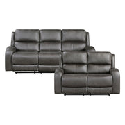 9601GY*2 2pc Set: Sofa, Love - 9601GY*2