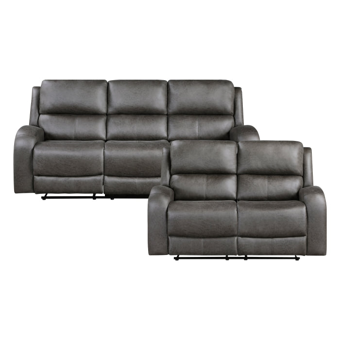 9601GY*2 2pc Set: Sofa, Love - 9601GY*2