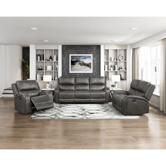 9601GY-2 Double Reclining Love Seat - 9601GY-2