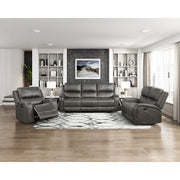 9601GY-3 Double Reclining Sofa - 9601GY-3