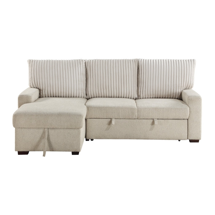 9605BE*2LCRL (2)2-Piece Sectional with Left Chaise and  Drop-Down Cup holders, Storage Pouch, Pull-out Bed and Hidden Storage - 9605BE*2LCRL