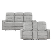 9610GY*2 2pc Set: Sofa, Love - 9610GY*2