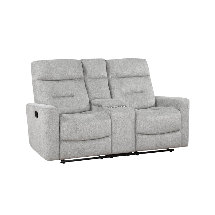 9610GY*2 2pc Set: Sofa, Love - 9610GY*2