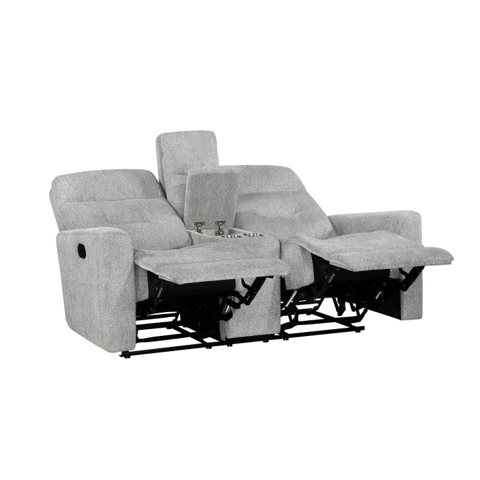 9610GY*2 2pc Set: Sofa, Love - 9610GY*2