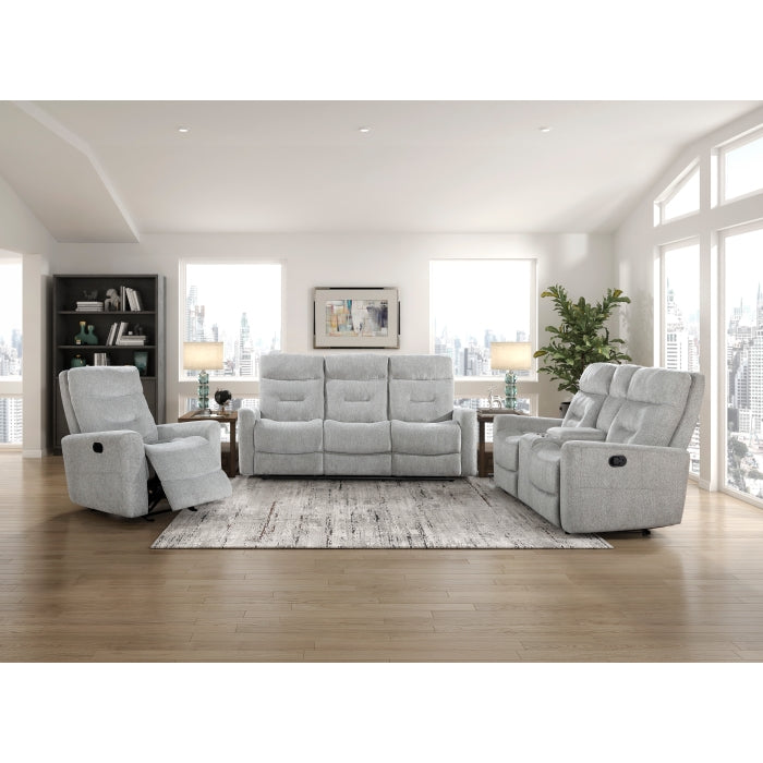 9610GY-2 Double Reclining Love Seat with Center Console - 9610GY-2