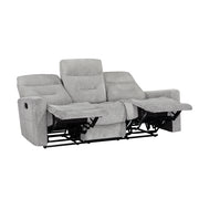 9610GY-3 Double Reclining Sofa - 9610GY-3