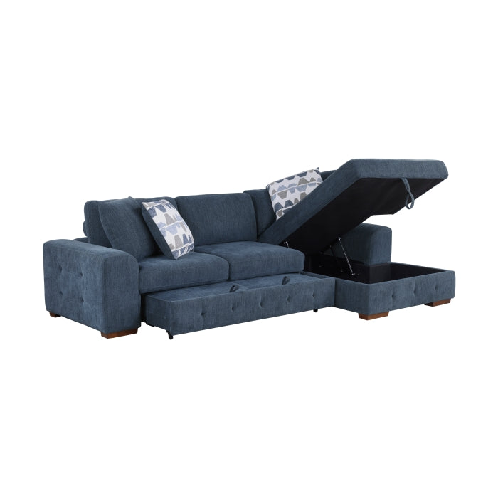 9624BU*22LRC 2-Piece Sectional with Right Chaise and Pull-out Bed - 9624BU*22LRC