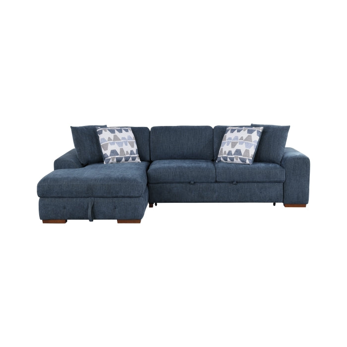 9624BU*2LC2R 2-Piece Sectional with Left Chaise and Pull-out Bed - 9624BU*2LC2R