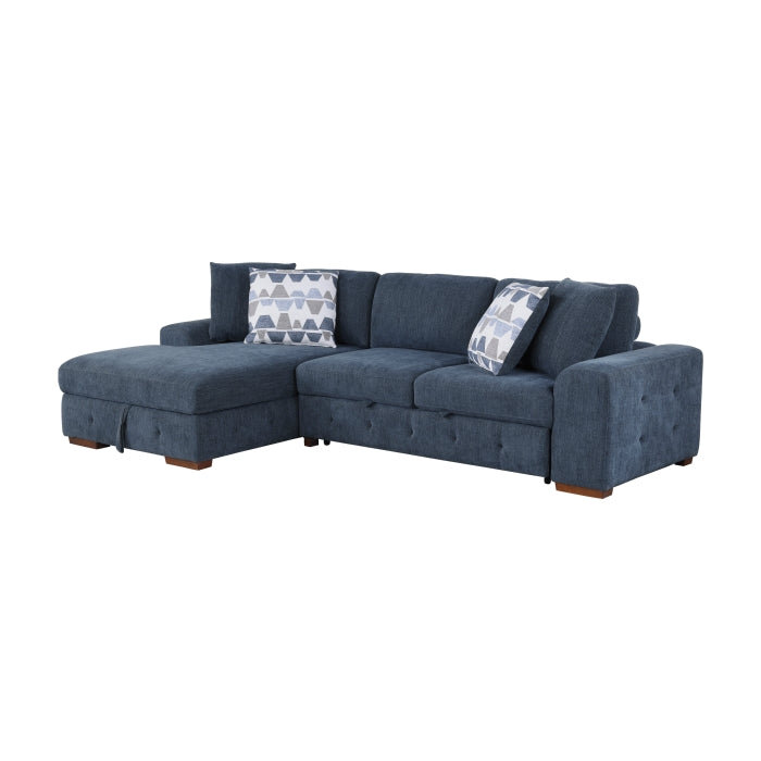 9624BU*2LC2R 2-Piece Sectional with Left Chaise and Pull-out Bed - 9624BU*2LC2R