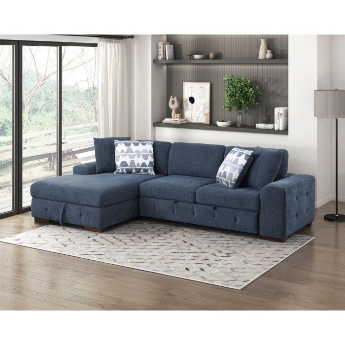 9624BU*2LC2R 2-Piece Sectional with Left Chaise and Pull-out Bed - 9624BU*2LC2R