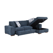 9624BU*32LRC 3-Piece Sectional with Right Chaise, Pull-out Bed and Ottoman - 9624BU*32LRC