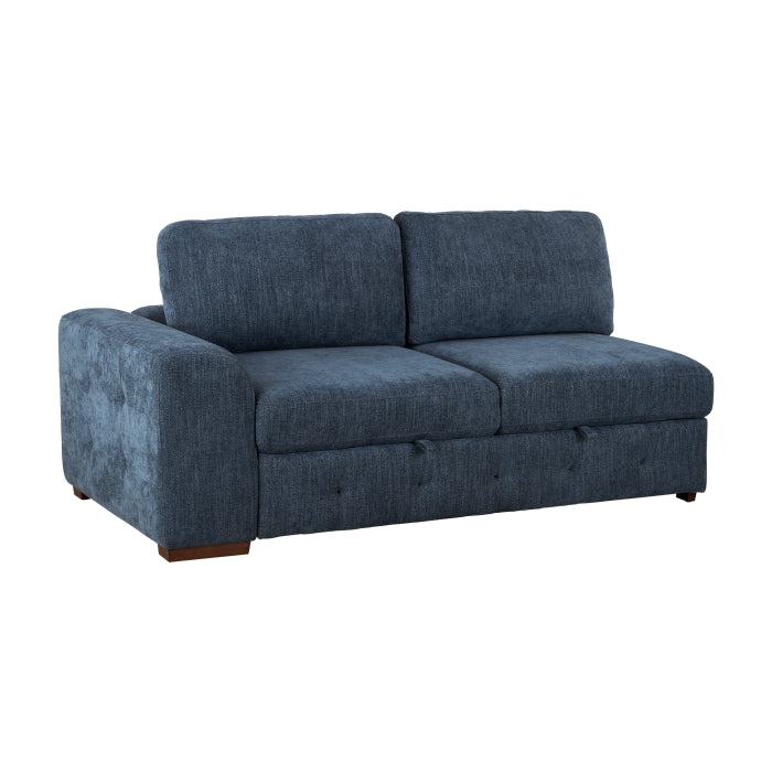 9624BU*32LRC 3-Piece Sectional with Right Chaise, Pull-out Bed and Ottoman - 9624BU*32LRC
