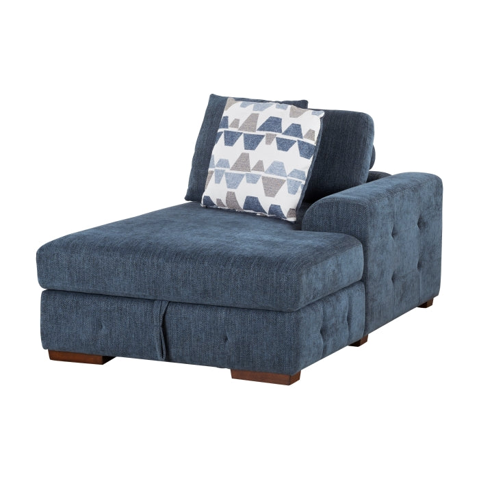 9624BU*32LRC 3-Piece Sectional with Right Chaise, Pull-out Bed and Ottoman - 9624BU*32LRC