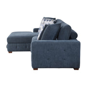 9624BU*3LC2R 3-Piece Sectional with Left Chaise, Pull-out Bed and Ottoman - 9624BU*3LC2R