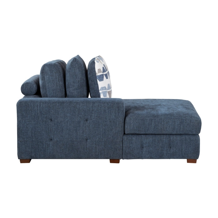 9624BU*3LC2R 3-Piece Sectional with Left Chaise, Pull-out Bed and Ottoman - 9624BU*3LC2R