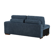 9624BU*3LC2R 3-Piece Sectional with Left Chaise, Pull-out Bed and Ottoman - 9624BU*3LC2R