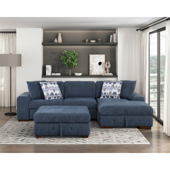 9624BU-4 Storage Ottoman - 9624BU-4