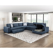 9624BU*52L1ACRC (5)5-Piece Sectional with Right Chaise and Pull-out Bed - 9624BU*52L1ACRC