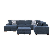 9624BU*5LC2R 5-Piece Sectional with Left Chaise, Pull-out Bed and Ottoman - 9624BU*5LC2R