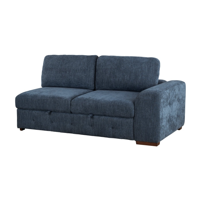 9624BU*5LC2R 5-Piece Sectional with Left Chaise, Pull-out Bed and Ottoman - 9624BU*5LC2R