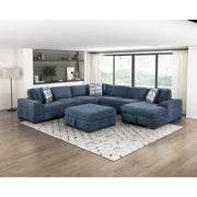 9624BU*62L1ACRCOT (6)6-Piece Sectional with Right Chaise, Pull-out Bed and Ottoman - 9624BU*62L1ACRCOT