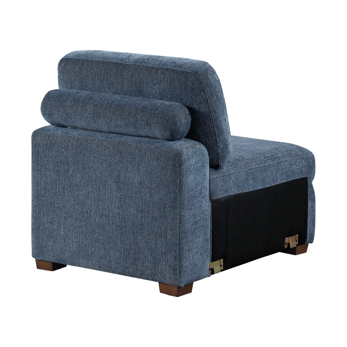 9624BU*62L1ACRCOT (6)6-Piece Sectional with Right Chaise, Pull-out Bed and Ottoman - 9624BU*62L1ACRCOT