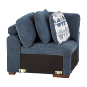 9624BU*62L1ACRCOT (6)6-Piece Sectional with Right Chaise, Pull-out Bed and Ottoman - 9624BU*62L1ACRCOT