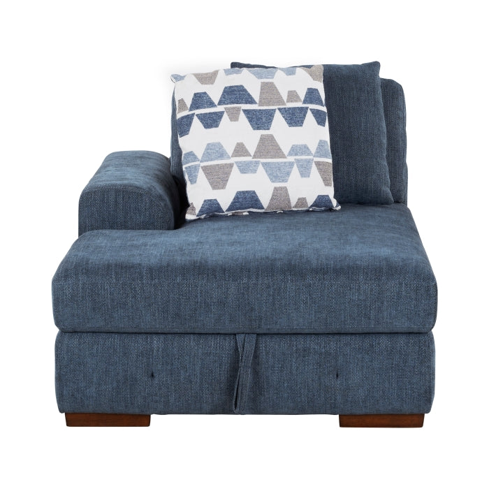 9624BU-LC Left Side Chaise with Hidden Storage - 9624BU-LC