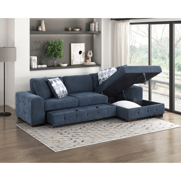 9624BU-RC Right Side Chaise with Hidden Storage - 9624BU-RC