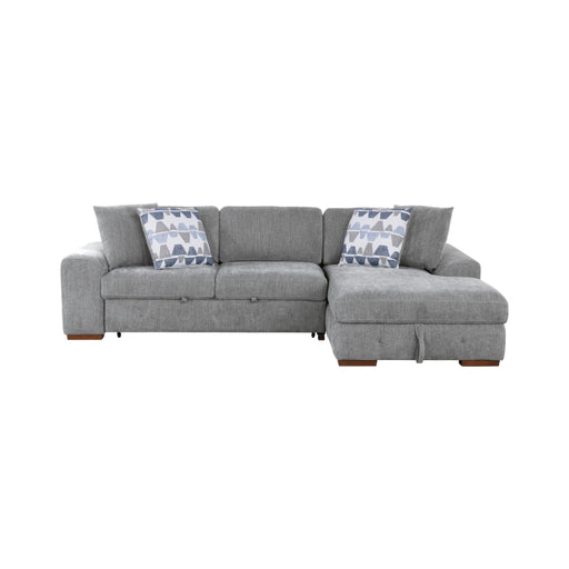 9624GY*22LRC 2-Piece Sectional with Right Chaise and Pull-out Bed - 9624GY*22LRC