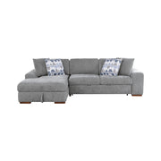 9624GY*2LC2R 2-Piece Sectional with Left Chaise and Pull-out Bed - 9624GY*2LC2R