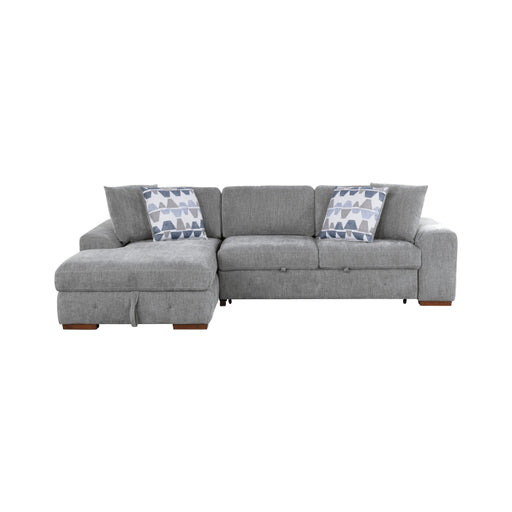 9624GY*2LC2R 2-Piece Sectional with Left Chaise and Pull-out Bed - 9624GY*2LC2R