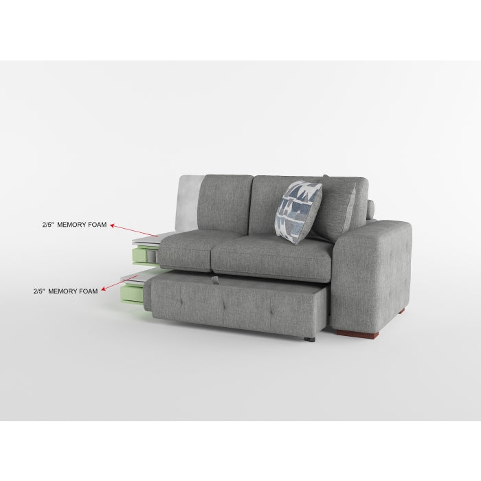 9624GY*2LC2R 2-Piece Sectional with Left Chaise and Pull-out Bed - 9624GY*2LC2R