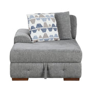 9624GY*3LC2R 3-Piece Sectional with Left Chaise, Pull-out Bed and Ottoman - 9624GY*3LC2R