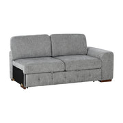 9624GY*3LC2R 3-Piece Sectional with Left Chaise, Pull-out Bed and Ottoman - 9624GY*3LC2R