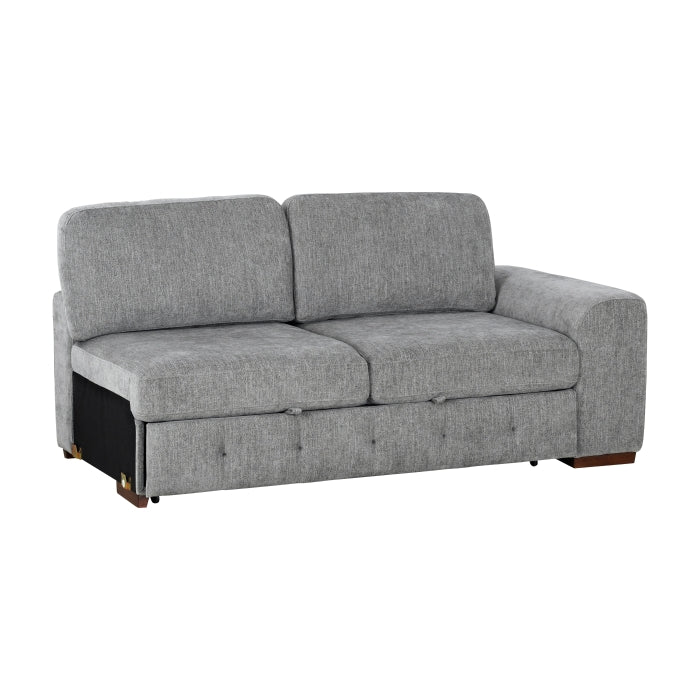 9624GY*3LC2R 3-Piece Sectional with Left Chaise, Pull-out Bed and Ottoman - 9624GY*3LC2R