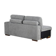 9624GY*3LC2R 3-Piece Sectional with Left Chaise, Pull-out Bed and Ottoman - 9624GY*3LC2R