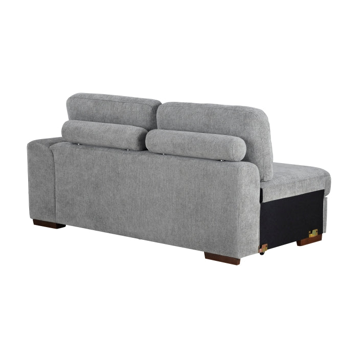 9624GY*3LC2R 3-Piece Sectional with Left Chaise, Pull-out Bed and Ottoman - 9624GY*3LC2R