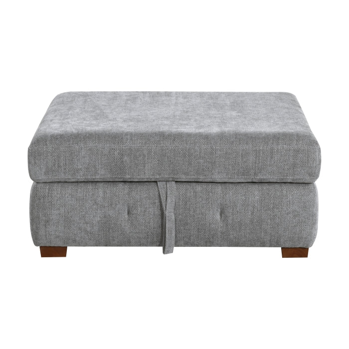 9624GY*3LC2R 3-Piece Sectional with Left Chaise, Pull-out Bed and Ottoman - 9624GY*3LC2R