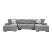 9624GY*3LCRC (3)3-Piece Sectional with Left and Right Chaise - 9624GY*3LCRC